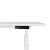ofinto Elevate Memory-Display - digitale Höhenanzeige mit 4 Speicherplätzen, Auf-/Ab-Tasten und ofinto-Logo unter Weiss-Tischplatte
