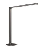 ofinto Tischlampe Lumino Desk Graphite - LED-Arbeitsplatzleuchte mit Touch-Bedienung und rundem Standfuss, Frontalansicht
