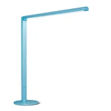ofinto Tischlampe Lumino Desk Blau - LED-Arbeitsplatzleuchte mit Touch-Bedienung und rundem Standfuss, Frontalansicht