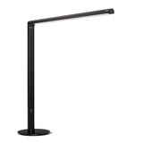 ofinto Tischlampe Lumino Desk Schwarz - LED-Arbeitsplatzleuchte mit Touch-Bedienung und rundem Standfuss, Frontalansicht