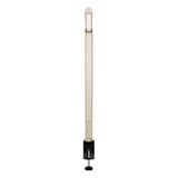 ofinto Tischlampe Lumino Desk Sand mit Tischklammer Schwarz - LED-Schreibtischleuchte in vertikaler Position mit Klemmsystem, Frontalansicht