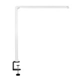 ofinto Tischlampe Lumino Desk Weiss mit Tischklammer Schwarz - LED-Schreibtischleuchte mit platzsparender Klemmhalterung, seitliche Ansicht