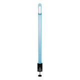 ofinto Tischlampe Lumino Desk Blau mit Tischklammer Schwarz - LED-Schreibtischleuchte in vertikaler Position mit Klemmsystem, Frontalansicht