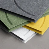 Cubox Soft Panel: weicher Filz in 4 Farben - Granitgrau, Gletschergrau, Moosgruen, Sonnengelb im Stapel