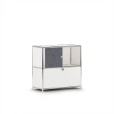Cubox Sideboard mit Soft Panel Granitgrau mit Metallknopf, Nahaufnahme mit sichtbarer Filzstruktur