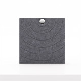 Cubox Soft Panel Granitgrau mit Metallknopf, sanftes Bogenmuster