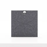 Cubox Soft Panel Granitgrau mit Metallknopf, dezentes Kreismuster
