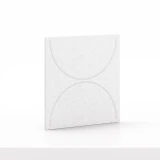 Cubox Soft Panel Gletschergrau, freistehend, unifarben mit weicher Filzoberflaeche