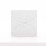 Cubox Soft Panel Gletschergrau, Rueckseite unifarben, weiche Haptik