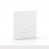 Cubox Soft Panel Gletschergrau, freistehend mit dezentem Kreismuster