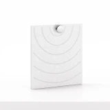 Cubox Soft Panel Gletschergrau mit Metallknopf, Musterseite mit feinem Relief