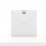 Cubox Soft Panel Gletschergrau mit Metallknopf, Rueckseite unifarben
