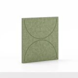 Cubox Soft Panel Moosgruen, freistehend, unifarben mit angenehmer Filzoberflaeche