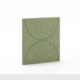Cubox Soft Panel Moosgruen, freistehend, unifarben mit angenehmer Filzoberflaeche