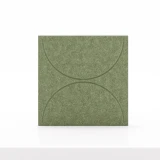 Cubox Soft Panel Moosgruen, Rueckseite unifarben, weiche Haptik