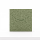 Cubox Soft Panel Moosgruen, Rueckseite unifarben, weiche Haptik