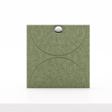 Cubox Soft Panel Moosgruen mit Metallknopf, Rueckseite unifarben
