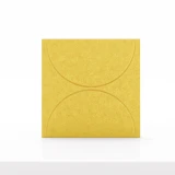 Cubox Soft Panel Sonnengelb, Rueckseite unifarben, weiche Haptik