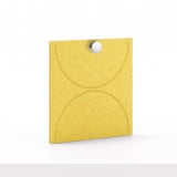 Cubox Soft Panel Sonnengelb mit Metallknopf, unifarben, warme Farbwirkung