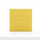 Cubox Soft Panel Sonnengelb, freistehend mit sanftem Bogenmuster