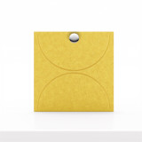 Cubox Soft Panel Sonnengelb mit Metallknopf, Rueckseite unifarben