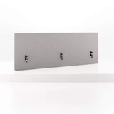 ofinto Akustik-Trennwand grau 180cm x 60cm Produktfoto - schallabsorbierende Schreibtisch-Trennwand aus recyceltem PET mit C-Klemmen-Befestigungssystem