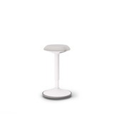 ofinto Move Sitz-Stehhocker in Weiss - ergonomischer Aktivhocker mit höhenverstellbarem Teleskopstiel und stabiler Fussplatte