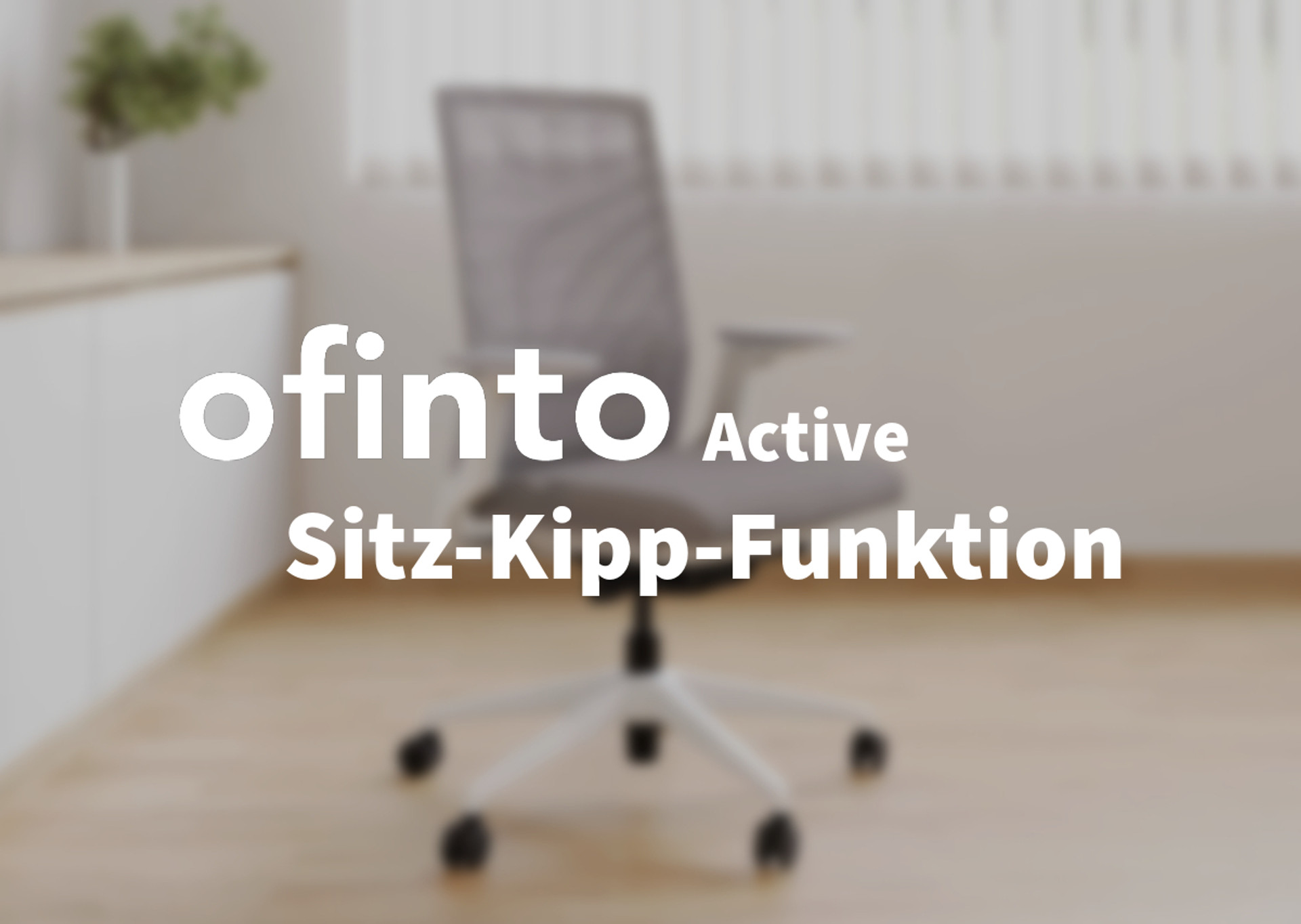 Active sitting: How the seat tilt function of the ofinto Active improves your sitting posture