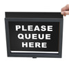 A4 Landscape Sign Frame- Black Retractable Barrier