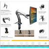 Monitor Mount Desktop 17''- 27'' Twin USB