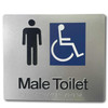 Male Accessible Toilet Braille Sign