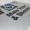 Male Accessible Toilet & Shower Braille Sign