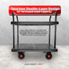 Double Layer Utility Trolley ??Silent Castors & Dual Handles