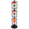 Black A3 Triple Poster Stand with Eco Frame – Single Sided