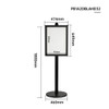 A2 Poster Stand - Double Sided BLACK With 32mm Heavy Duty Snap Frame