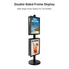 2x A2 Poster Stand - Double Sided Black With 32mm Heavy Duty Snap Frame