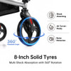 SectorCare ComfortRoll Rollator Walker with Backrest - Grey