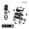 SectorCare GlideRoll Premium Rollator Walker - Champagne