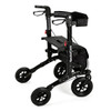 SectorCare TrailGlide Suspension Rollator Walker - Black