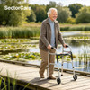 Foldable Aluminium Walker with Wheels