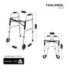 Foldable Aluminium Walker with Wheels