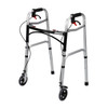 Foldable Aluminium Walker with Wheels and Hand Brakes