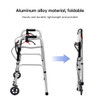 Foldable Aluminium Walker with Wheels and Hand Brakes