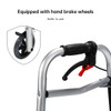 Foldable Aluminium Walker with Wheels and Hand Brakes