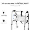 SectorCare Foldable Aluminium Walker with Detachable Seat