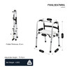 Foldable Aluminium Walker with Detachable Seat