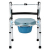 3-in-1 Folding Shower Chair, Commode and Walker – Blue