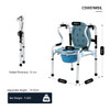 SectorCare 3-in-1 Folding Shower Chair, Commode and Walker – Blue
