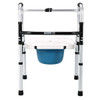 3-in-1 Folding Shower Chair, Commode and Walker – White