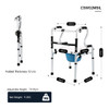 SectorCare 3-in-1 Folding Shower Chair, Commode and Walker – White